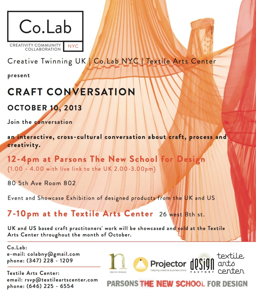 Creative Twinning - Co.Lab Craft Conversation E-vite