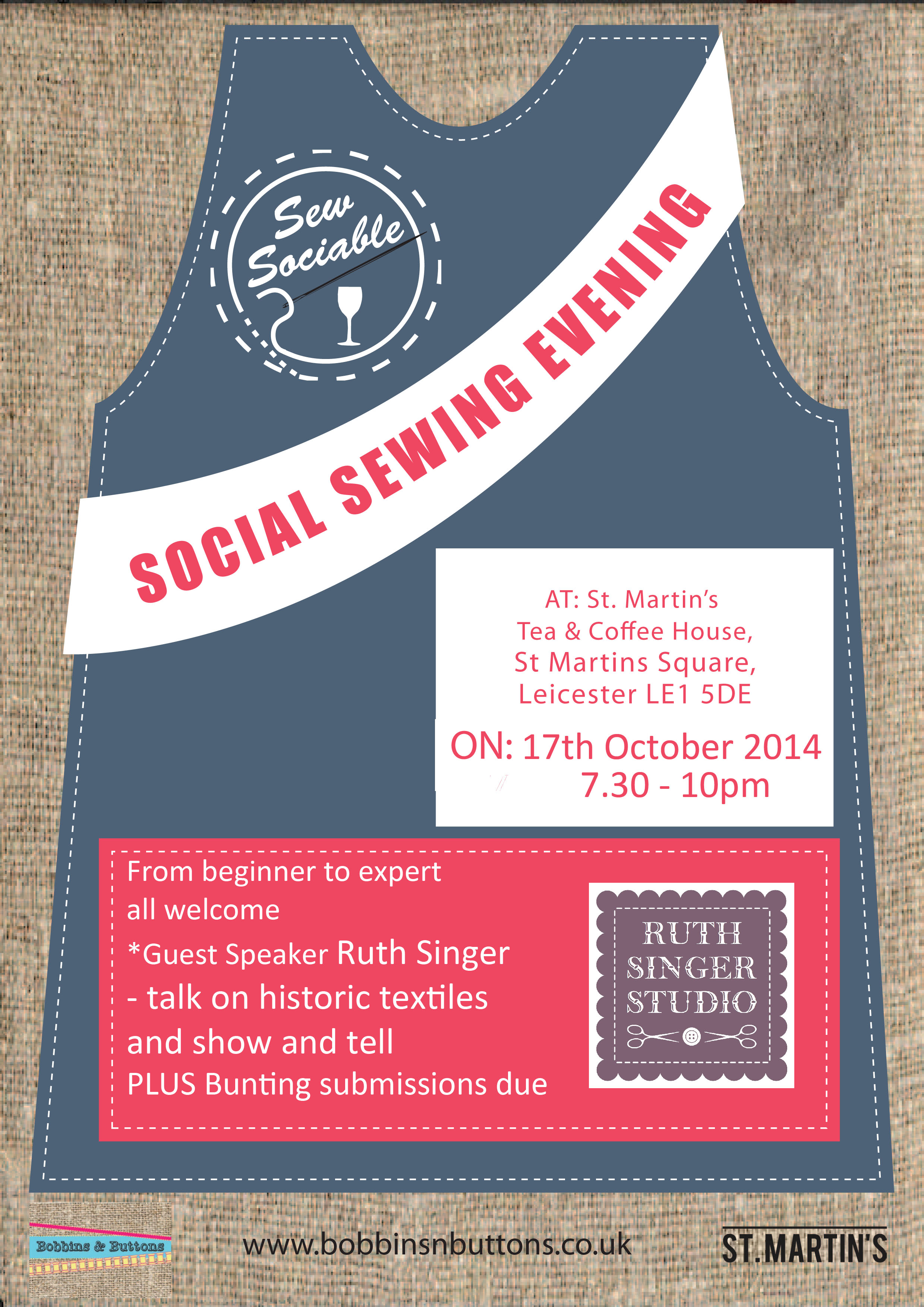 Old Textiles at October’s Sew Sociable