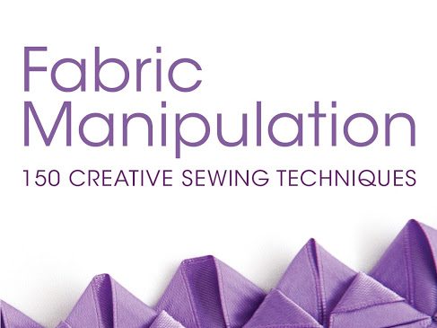 Cover of book Fabric Manipulation by Ruth Singer featuring purple pleated trim on white