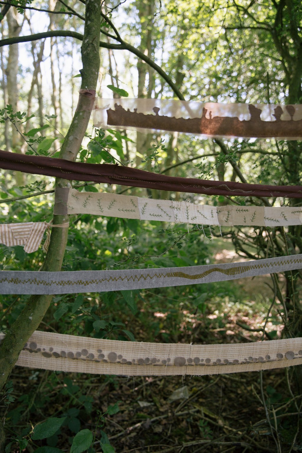 Artwork blossoming in the woods